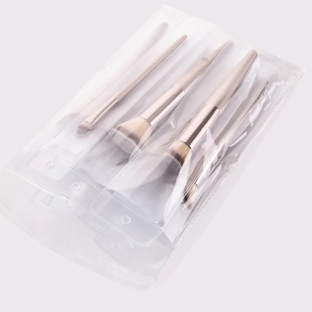Private Label Makeup Brush Set  Champagne Gold Single Piece 4 Piece & 10 Piece & 14 Piece Set Cosmetics Tools Brush