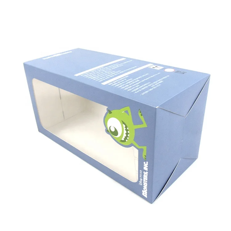 Оптовая продажа бумажная коробка на заказ Подарочная прозрачная складная из ПВХ с окошком для плюшевых игрушек кукол