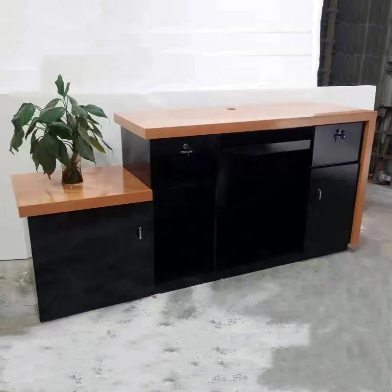 Great Foshan Factory Hot Sale Standing Reception Desk Used Reception Desk Nail Salon Reception Desk