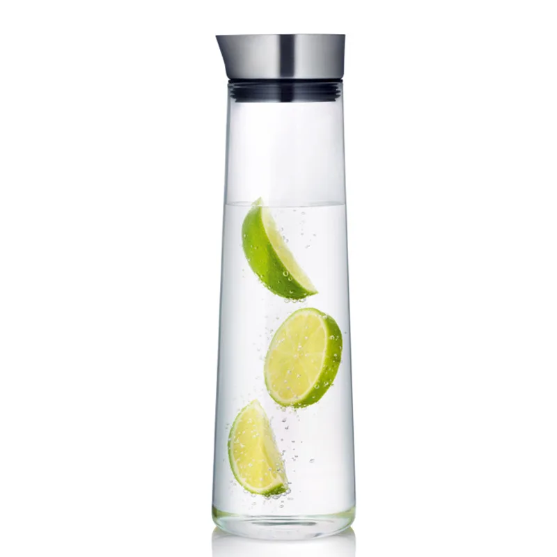 Wholesale Sport Portable Handle Glass Water pot with long for fruit drinkware