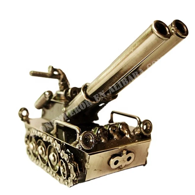 Cool interior design with metal craft tank toys or interior decor