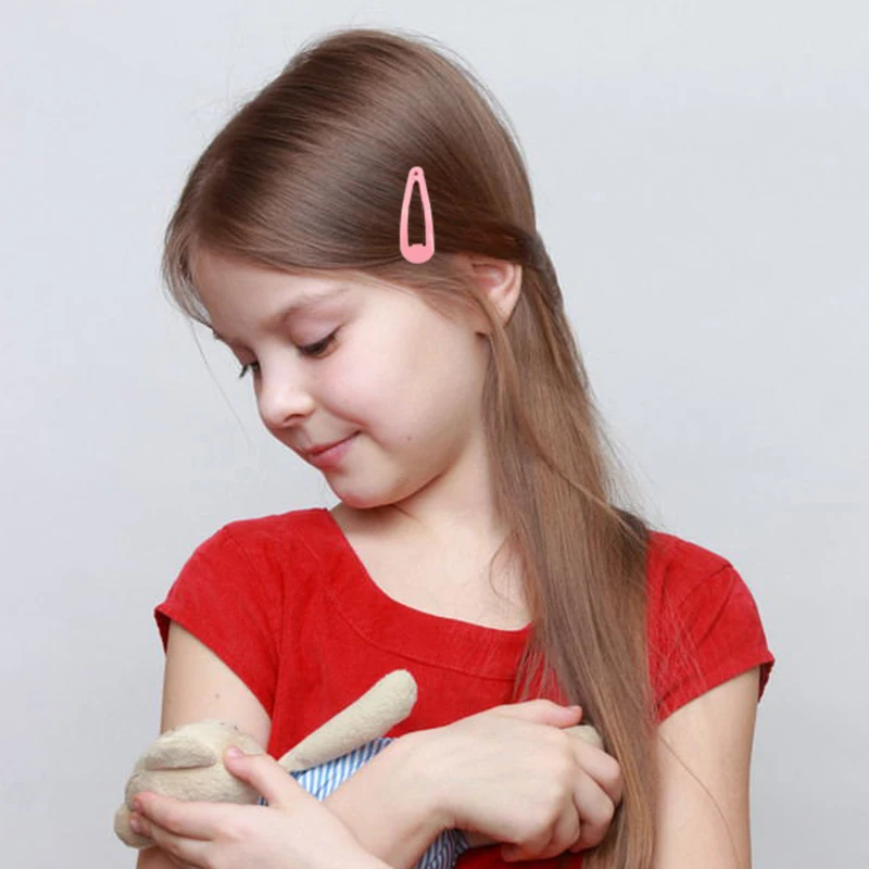 3cm Mini Simple Spraying Barrettes Baby Hairgrips Metal Snap Hair Clips  kids hair clips