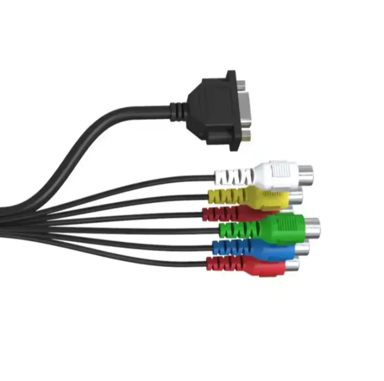 New Style Products HD MI Male to Male Video din 10 Pin to 3 4 5 6 RCA Audio Cable flat av cable 10 pin mini Converter