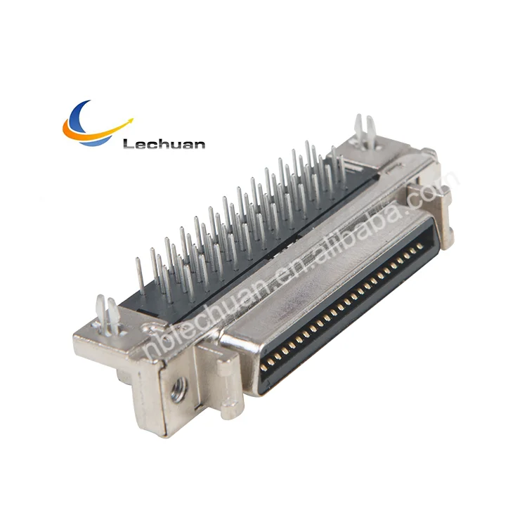 Scsi 50pin female PCB connector mdr connector female