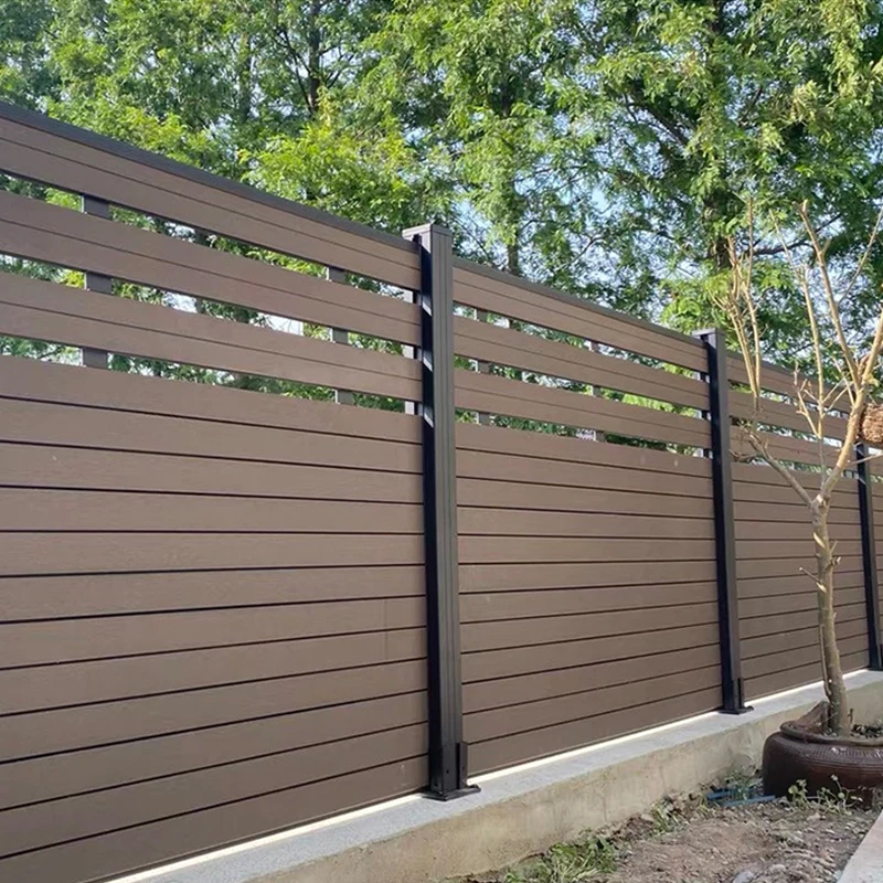 Manufacture Modern Aluminium Wood Plastic Composite Fence Garden Fence Nature Fencing