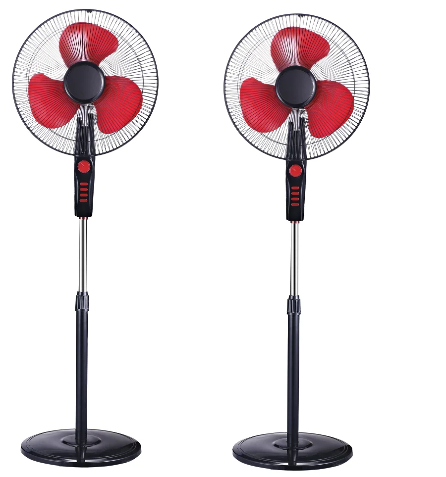 Electric upright floor fan/stand fan , 16 inches, with three plastic fan blades and a plastic base
