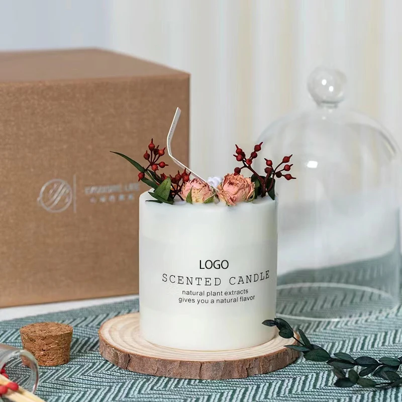 Luxury scented candles soy wax and fragrance oils aromatic candles wholesale with glass jar tin candle gift box