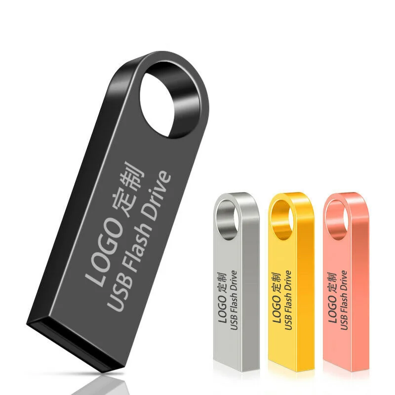 Оптовая продажа Пользовательский логотип мини-металлический USB-накопитель высококачественный рекламный для подарка