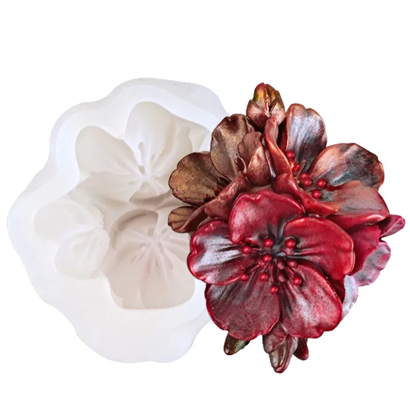 New Molds For Resin Crystal Drop Glue Multiple Flower Molds DIY Rose Osmanthus Orchid Peony Molds For Resin Art