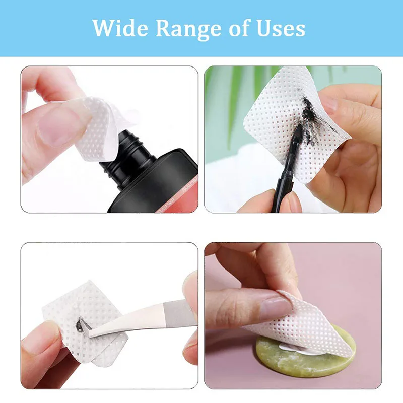 Private Label Plastic Box Lint Free Nail Cotton Wipes Custom Nail Polish Remove Wipes 200pcs