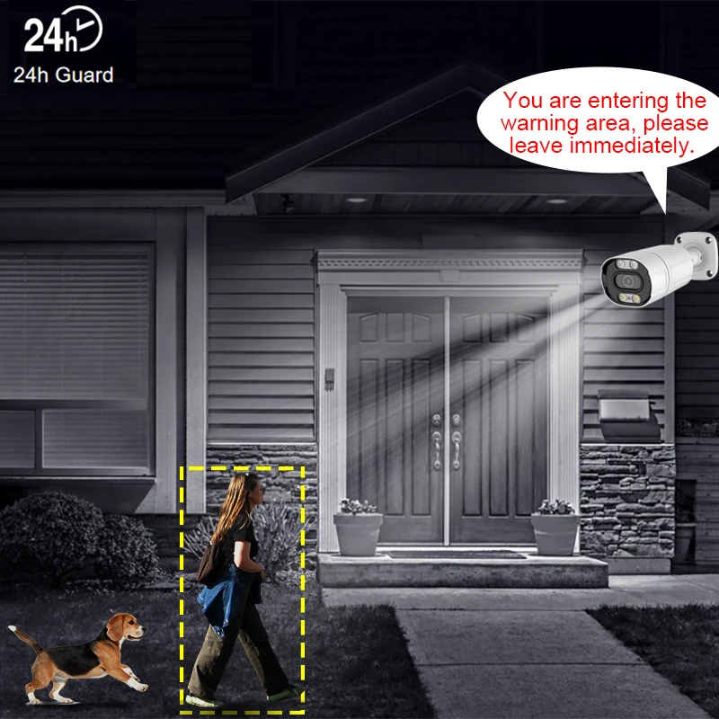 Economic OEM 4MP Megapixel Face Recognition and Humaniod Recognition Outdoor Security cctv wifi Camera