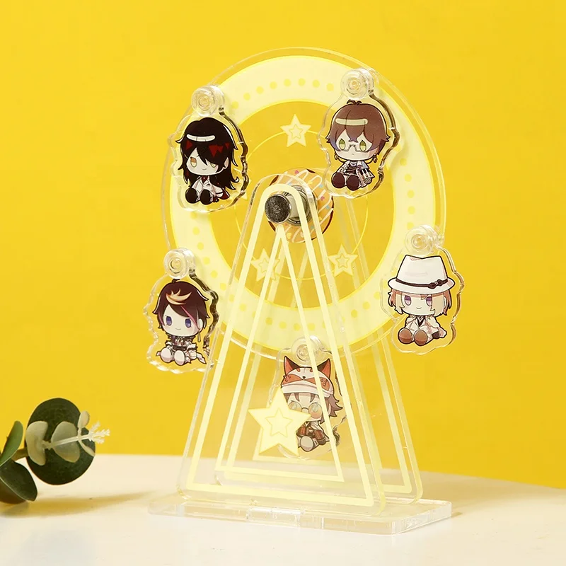 Free Custom Laser Cut Acrylic Standee Ferris Wheel Anime Figure Plastic Stand Wholesale Spinning Stand Display