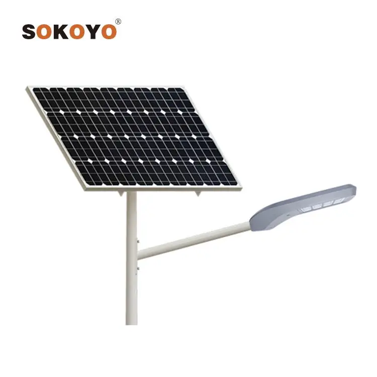 SOKOYO Waterproof Energy Powered Ip66 Streetlight 80W 100W 120W 150W Outdoor Panel Split Led Solar Street Light