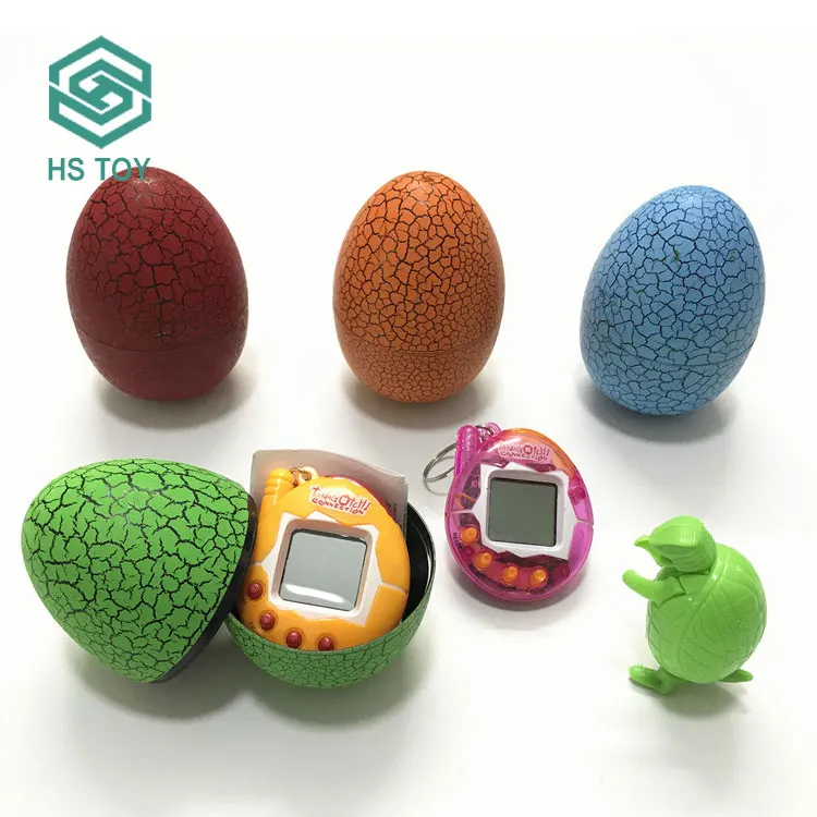 HS Toy Pocket Handheld Game Nostalgic Cyber Mascotas Virtuales Burst Egg Keychain Toys Pets All In One For Sale