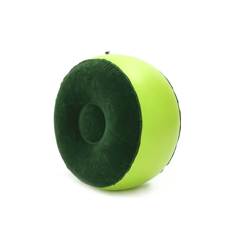 Green color High Quality canape gonflable Inflatable sofa with stool pumped flocked air sofa for furniture household