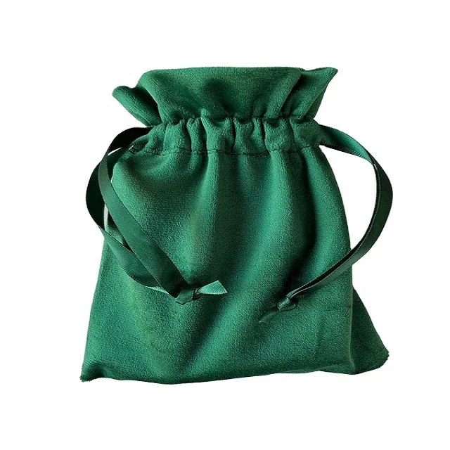 Hot Sale Velvet Gift Bag Watch Pouch With Drawstring Reusable Velvet Ring Earring Jewelry Pouch