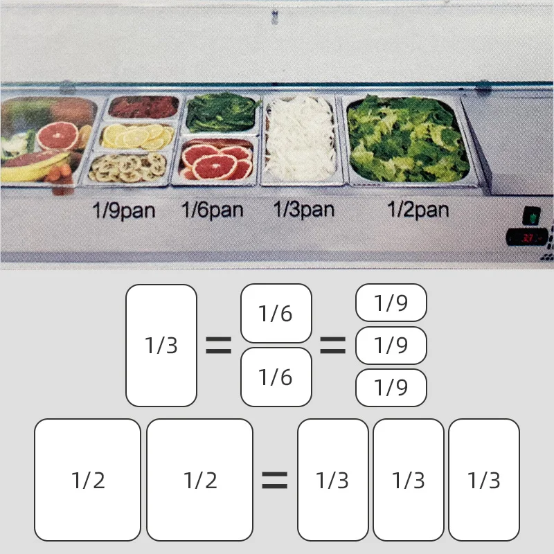Counter Top Salad Bar Display Salad Counter Refrigeration Equipment Salad Showcase