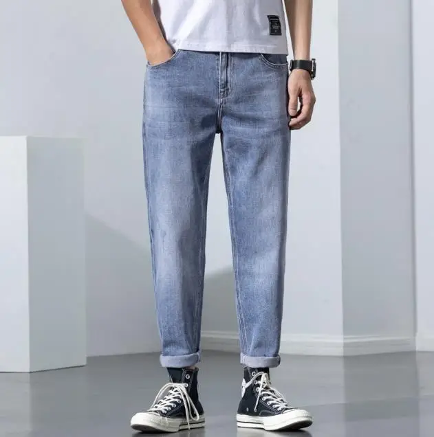 OEM ODM Customized Summer Jeans Casual Pants Fashion Harem Denim Jeans for Men