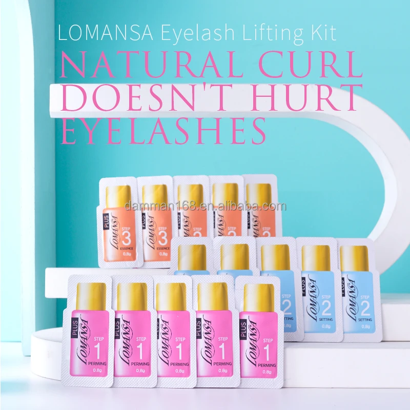 Korea Lashes Lifting Lotion Step1 Step2 Step3 Profession DIY Lash Lift Lomansa 9mins Eyelashes Lift