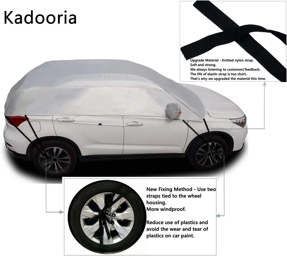 Customized half-car cover top waterproof Windscreen Dustproof Windscreen cover snow winter summer (SUV YL)