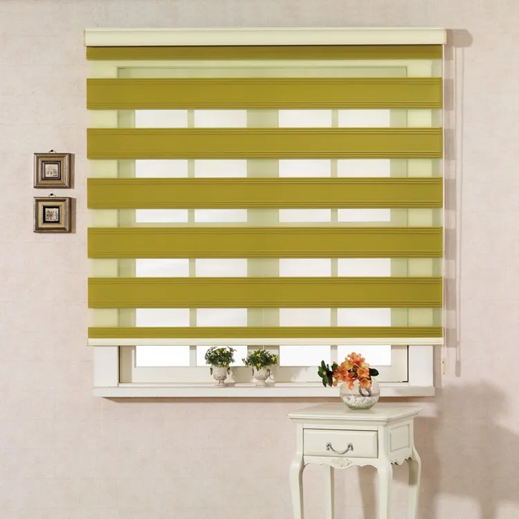 Custom Intelligent automatic smart home day and night zebra roller blinds Electric zebra blinds motorized