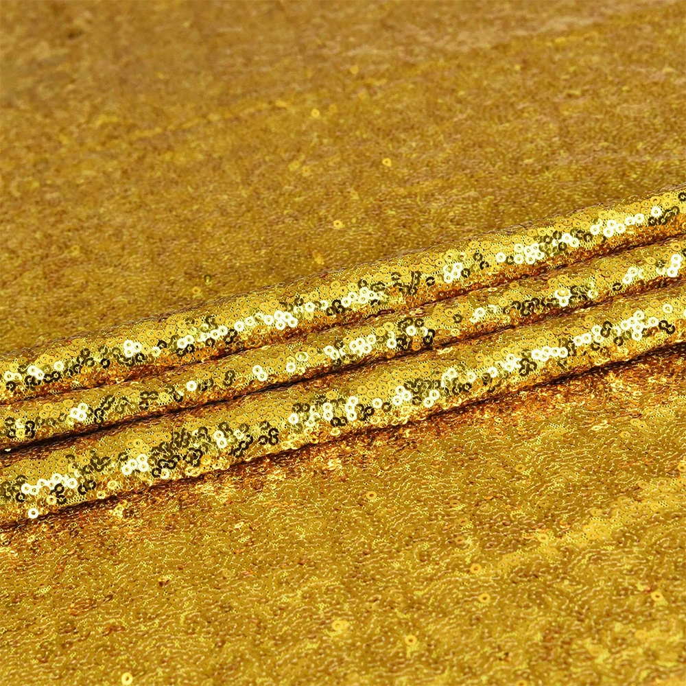 183x244cm outdoor wedding stage background luxury gold shimmer sequin fabric curtain