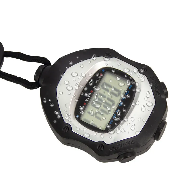 EMAF OEM Good quality clear digital time display count up digital stop watch waterproof 0.01s alarm stopwatch with time date