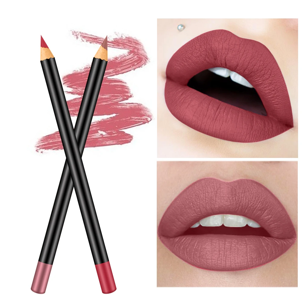  Оптовая торговля СТМ lipliners изготовленный на заказ 12 видов цветов Матовая подводка для губ Длительное Действие водостойкая