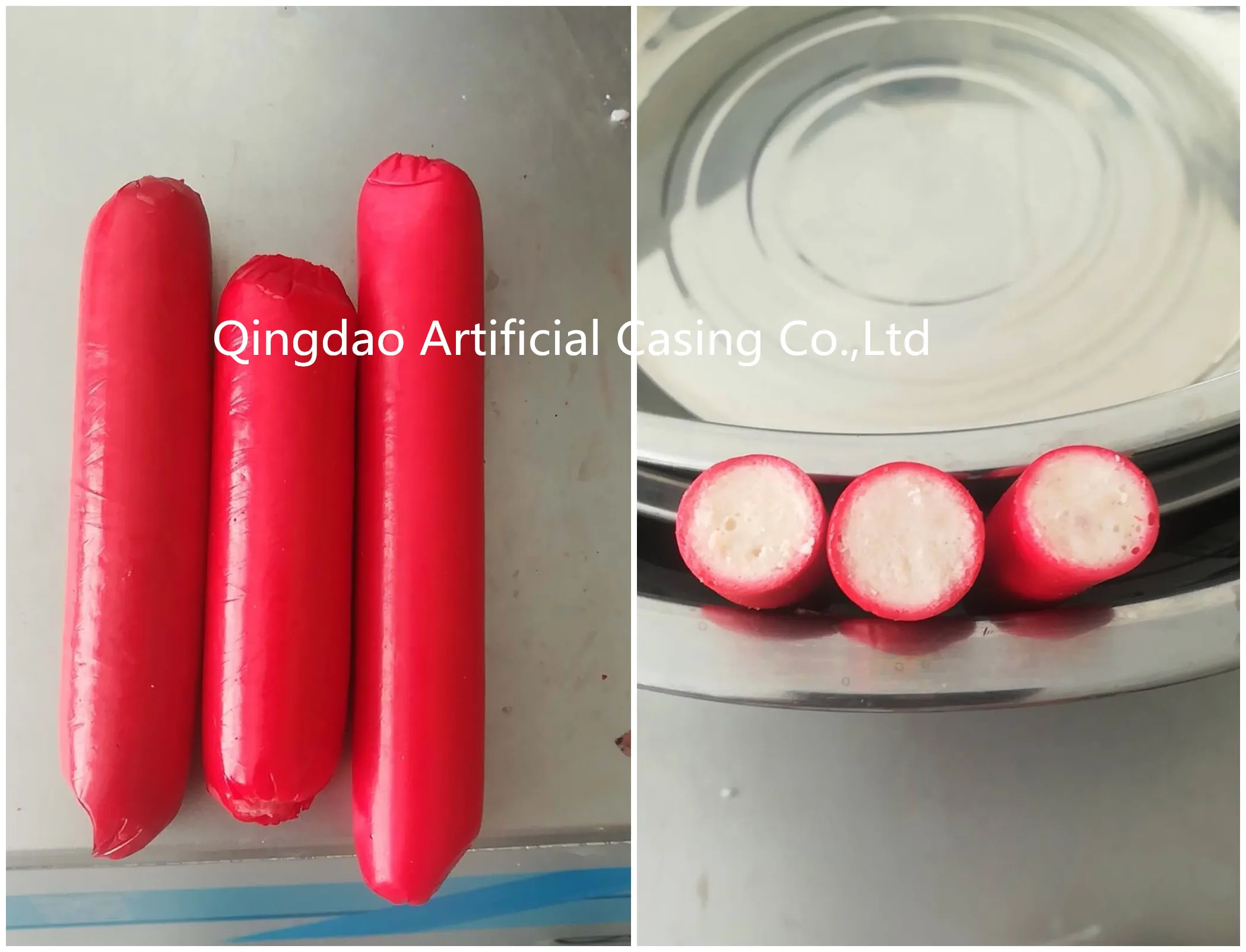 Красные переносные оболочки целлюлозы без кожицы Халяль колбасные оболочки