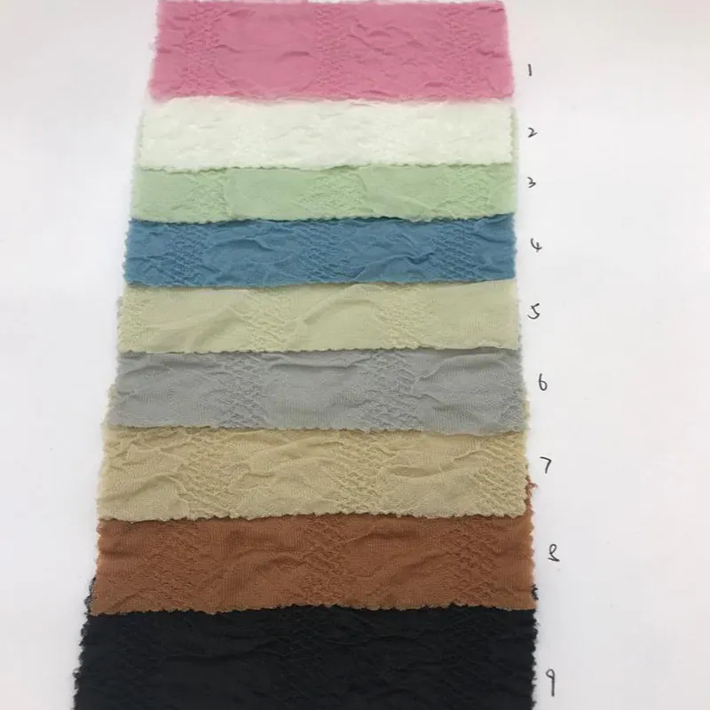 Cheap price wholesale breathable polyester bubble Crepe 140cm crinkled fabric gauze knit fabrics for shirts