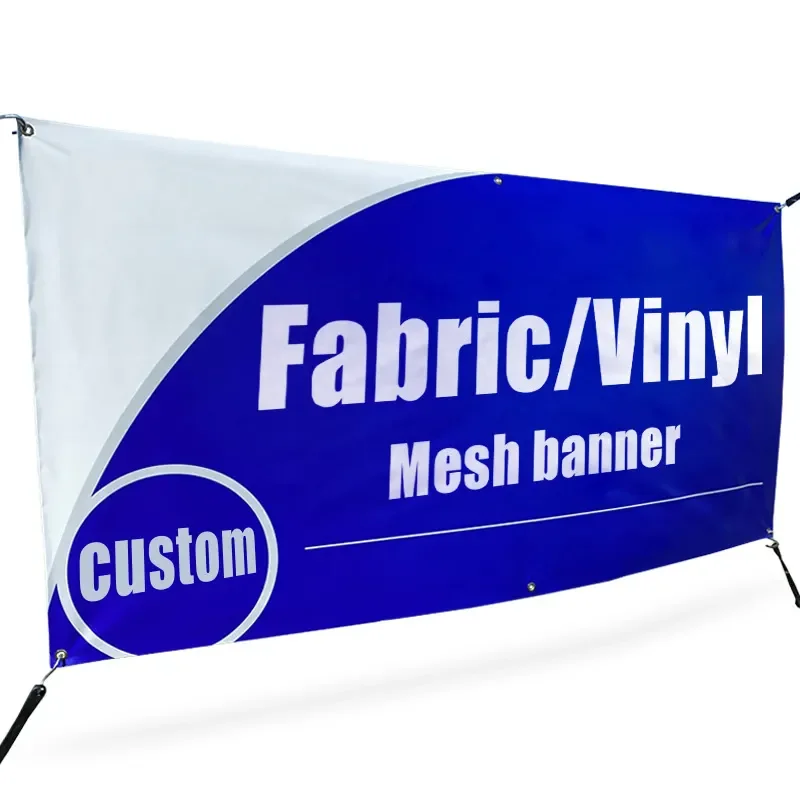 Advertising Pvc Vinyl Mesh Flex Polyester Fabric Fence Banner Design Printing Material Outdoor Hanging Custom Mesh Banner