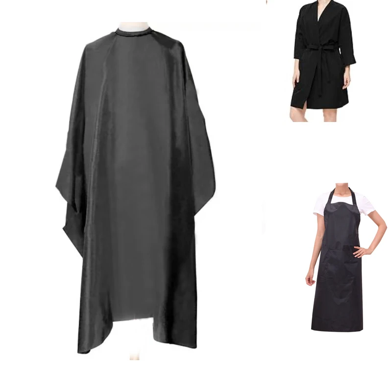 White Mens Barber Cape Transparent Custom Hair Cutting Cape Pattern