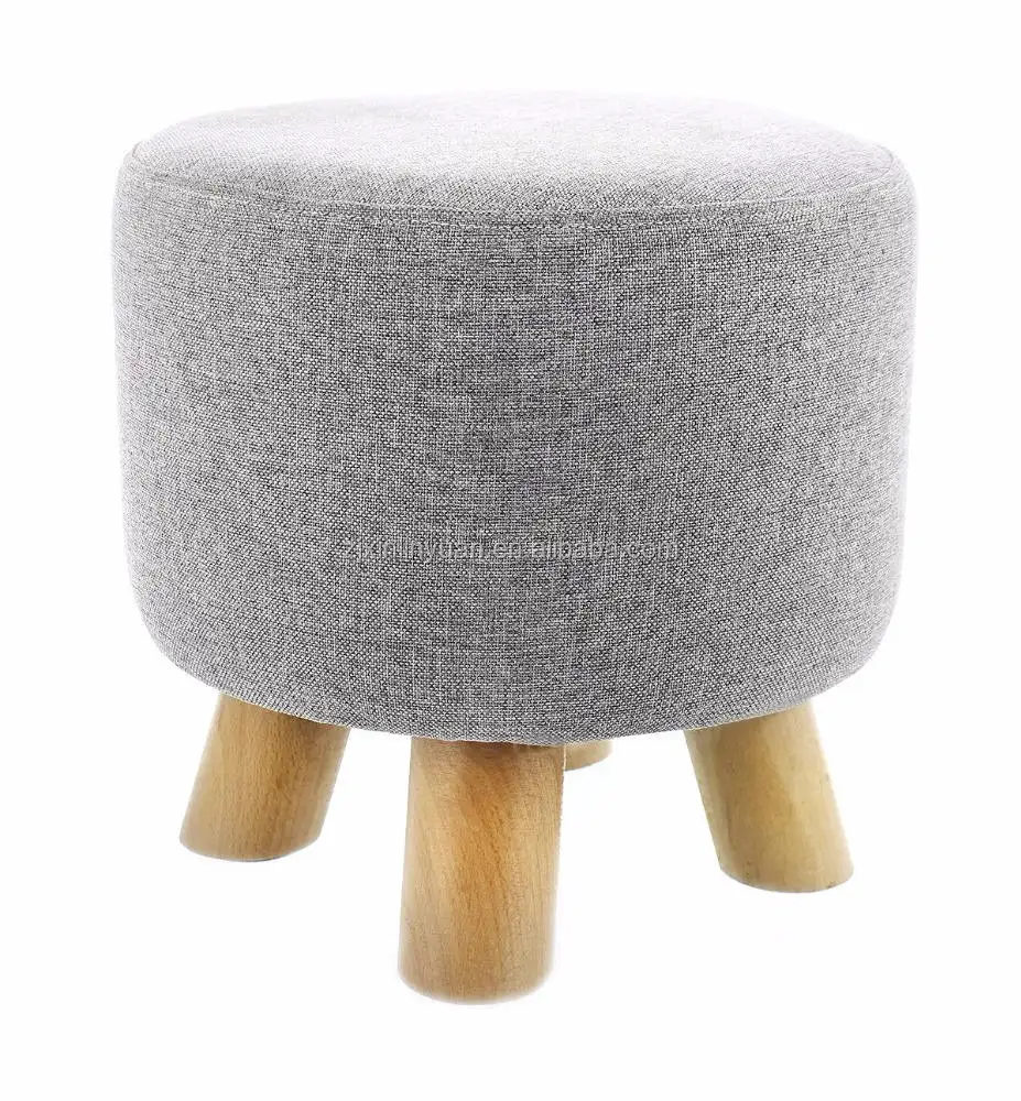 fancy fabric wooden stools 4 foot ottoman