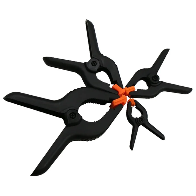 2/3/4/6/9 inch Spring Clamps DIY Woodworking Tools Plastic Nylon Clamps For Woodworking Spring Clip Photo Studio Background