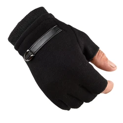 Half-fingered autumn and winter warm gloves
