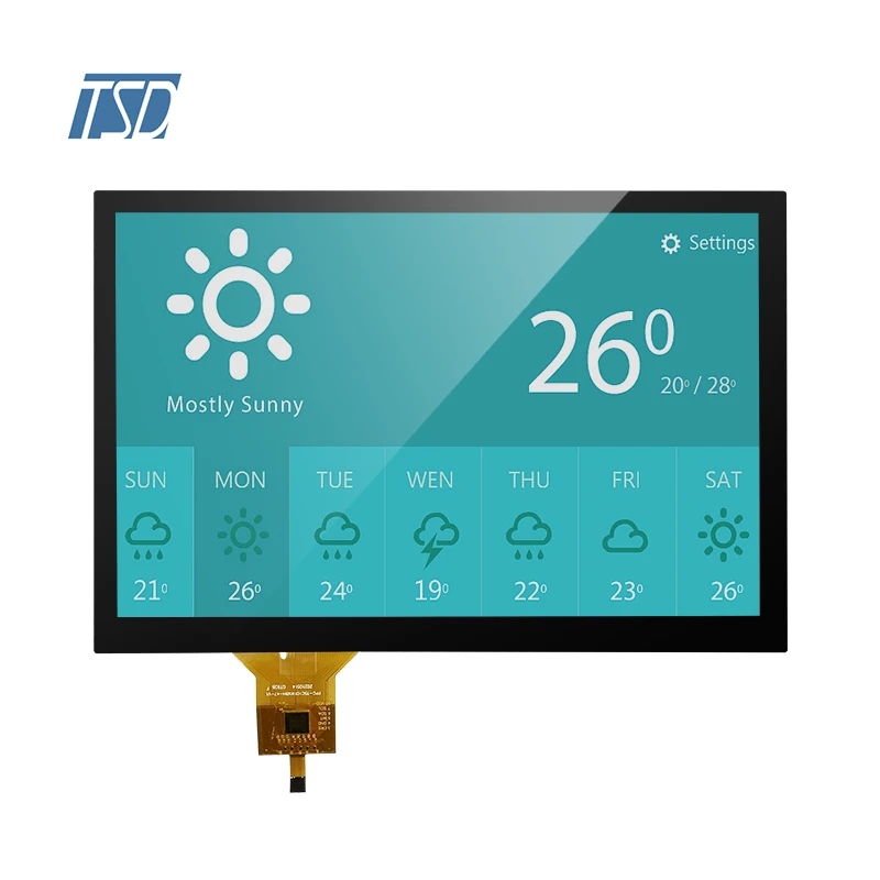 10.1' 10.1 Inch 1280x800 Resolution IPS TFT LCD PCAP CTP Capacitive Touch Screen