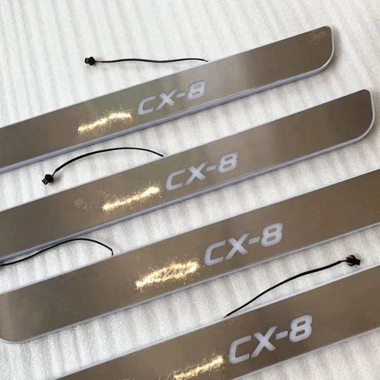 Stainless Steel Auto Door Sill Scuff Plate car side step sill plates For Mazdaa CX-8 Car Accessories
