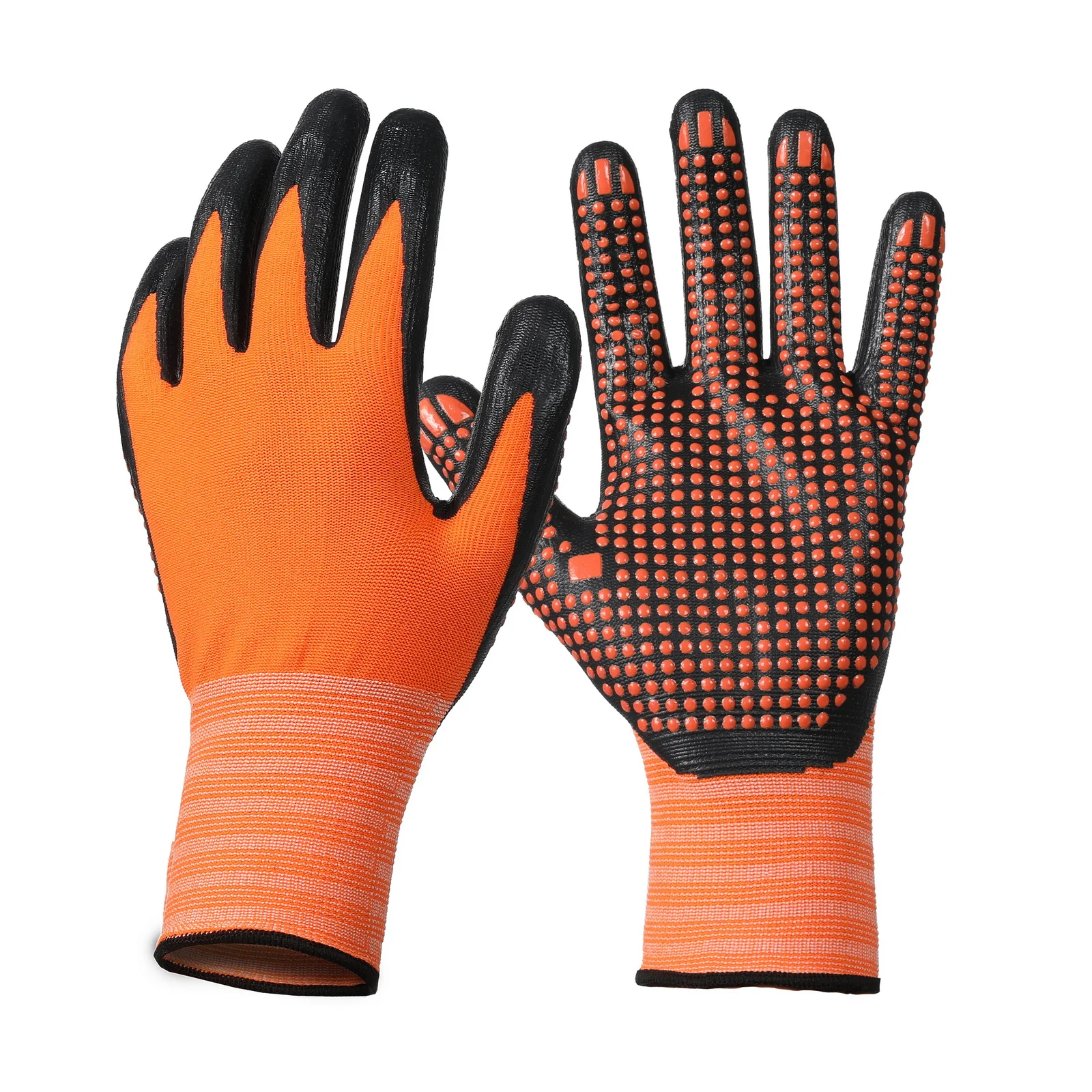 Manufacturers Supply Affordable Nitrile Mechanics Glove Construction Gloves Garden Nitrile Glove