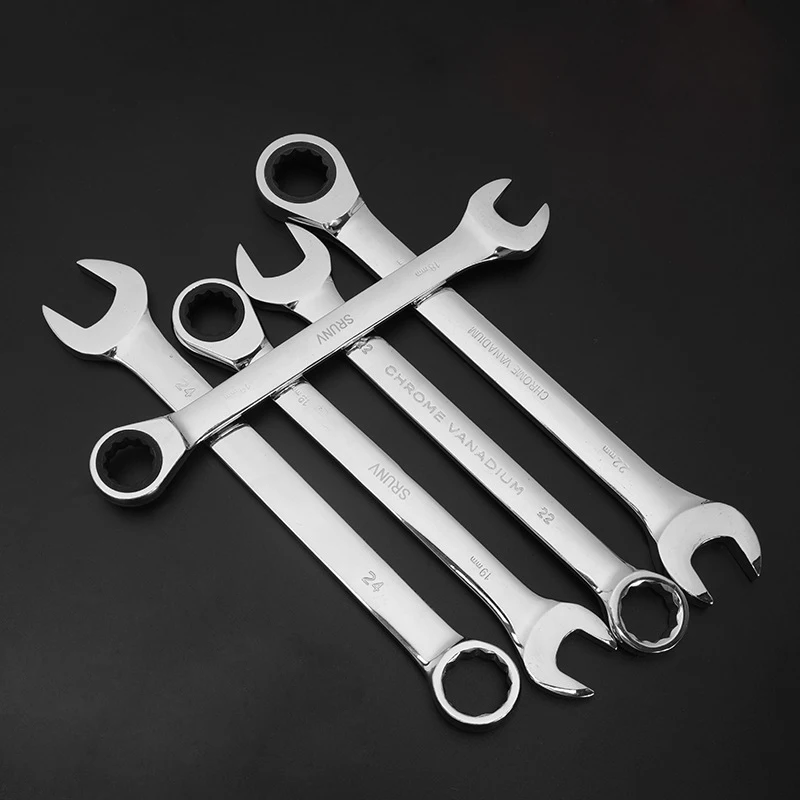 good quality 14PCS Cr-V Combination Wrench Set with Ratchet Wrench tool kit and Adjustable Wrench Household Tool Set
