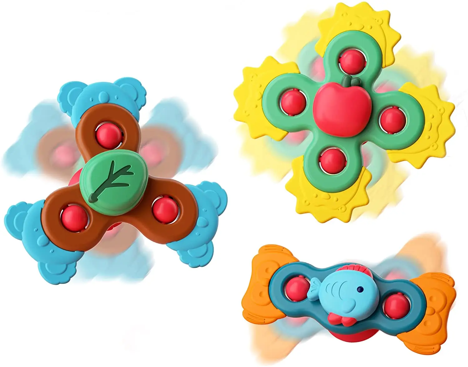 Suction Cup Spinner Toys, Simple Dimple Fidget Toys with Suction Cup Silicone Flipping Board Release Stress and Anxiety Kids