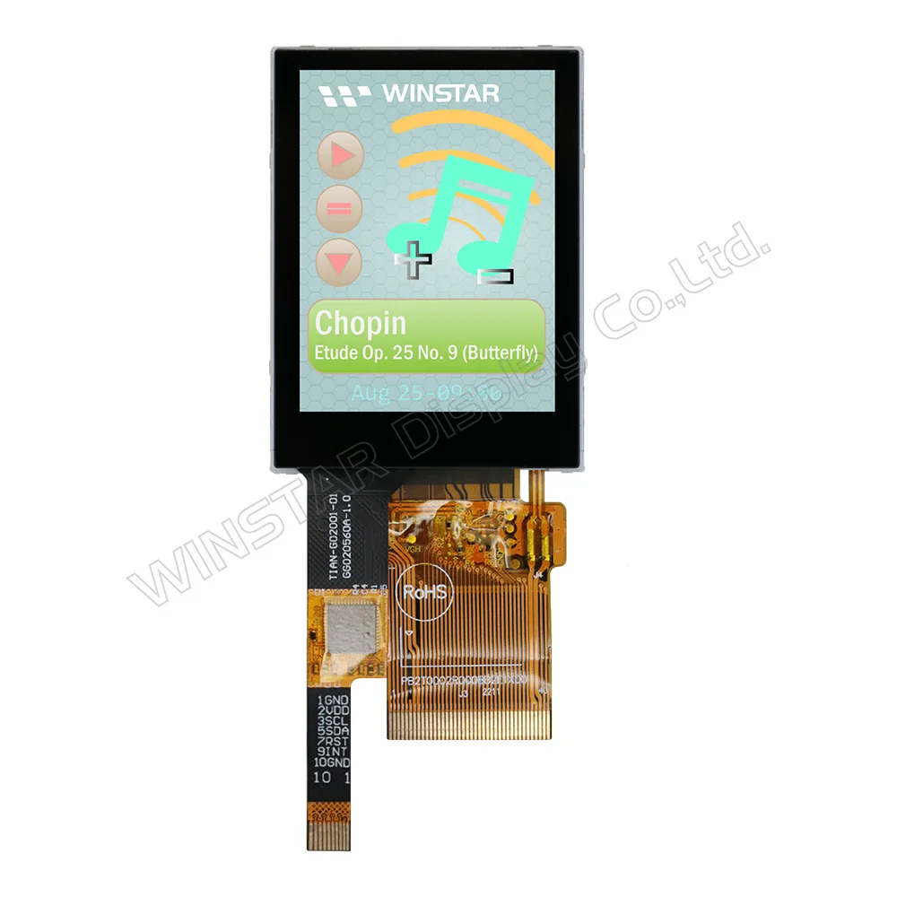 2 inch IPS 240x320 TFT LCD Display with PCAP MCU SPI Interface ST7789VI Winstar LCD Display Module