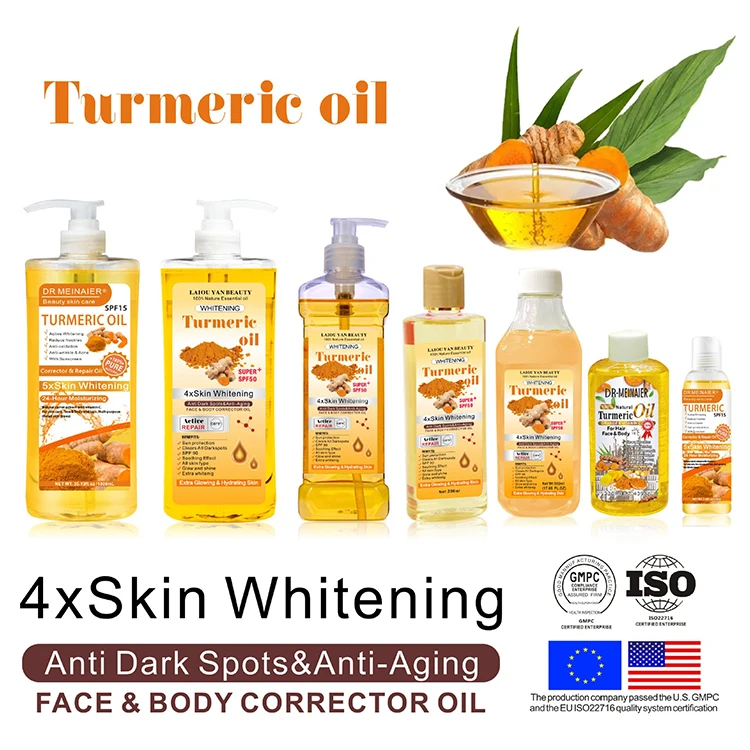 High Quality Super Whitening Turmeric Oil Face and Body Moisturizer Nourishing Lighten Spots Massage Turmeric Essential Oil