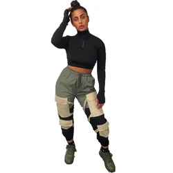 MT20-5134  New Fashion Camo Sweatpants Hip Hop Joggers Dance Pants Harajuku Style Casual Long Pants Women cargo Trousers