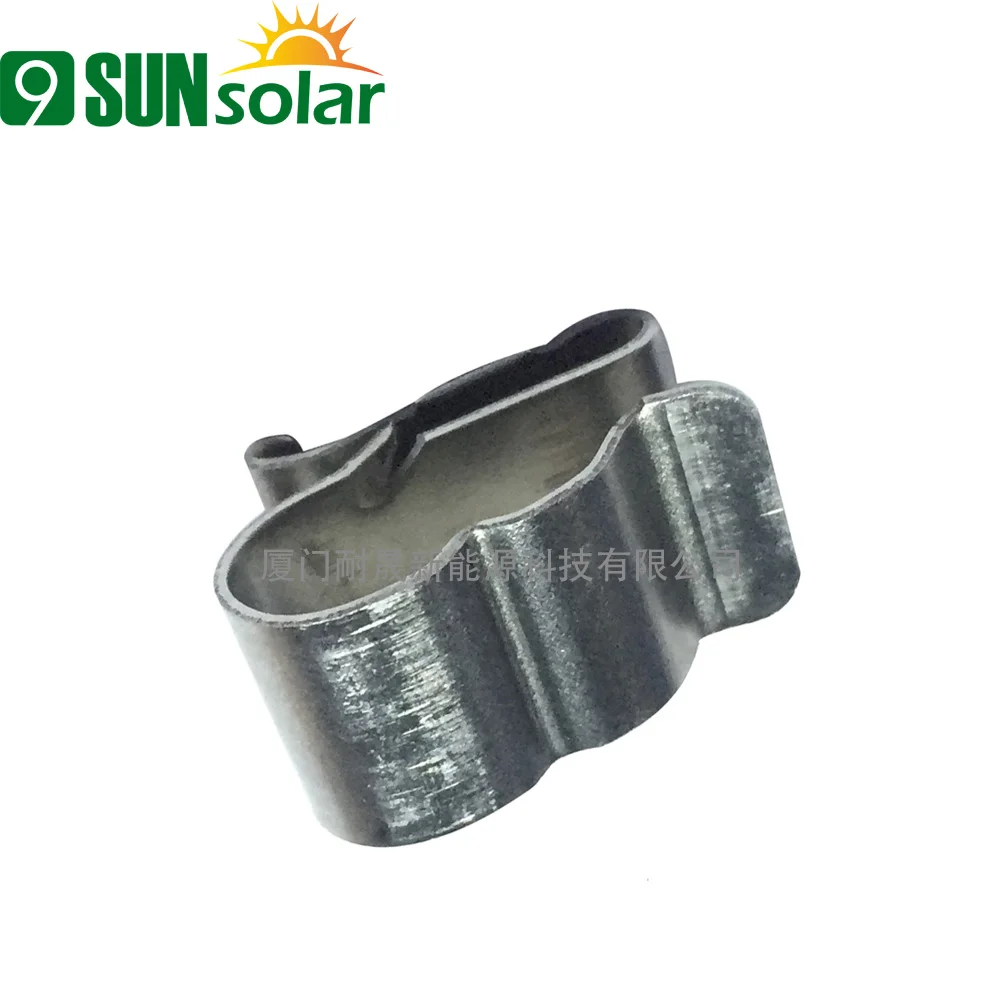 Stainless Factory direct sale Two Lines steel cable clamp solar cable clamp for solar system install