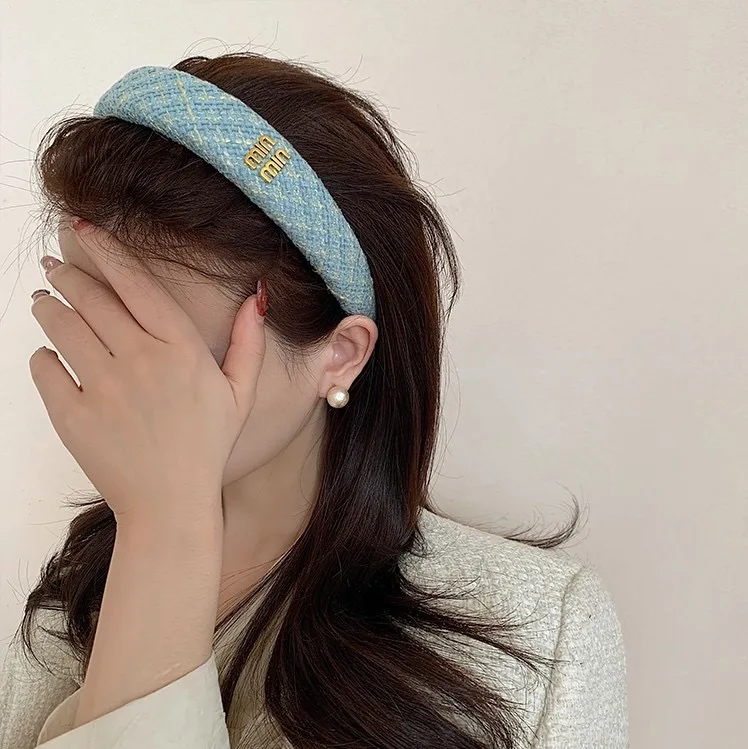 3cm Wide Trendy Hairbands Makeup Wholesale Face Wash cloth Headbands white blue and pink cute young Hair accessories For Women