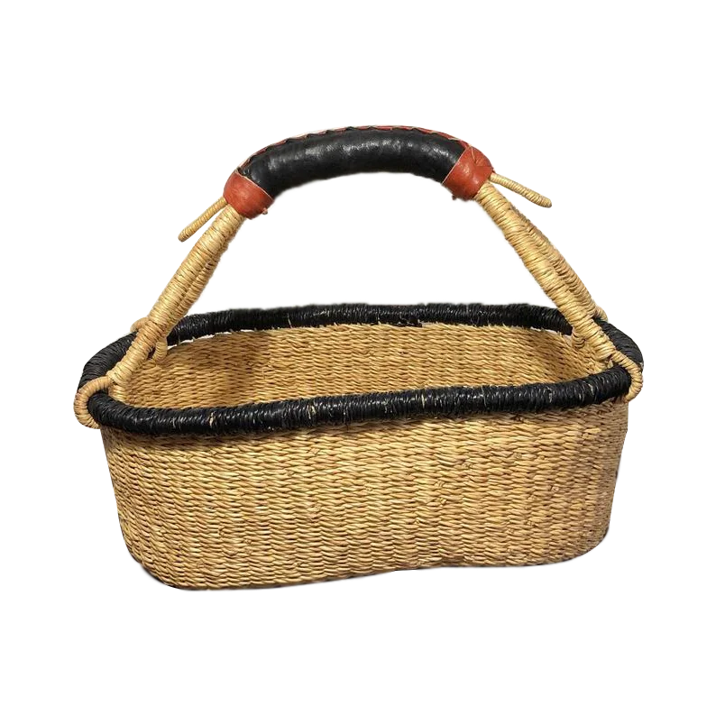 Высококачественная бамбуковая корзина для хранения гиацинта из ротанга Vietrustic круглая декоративная белья Органайзер