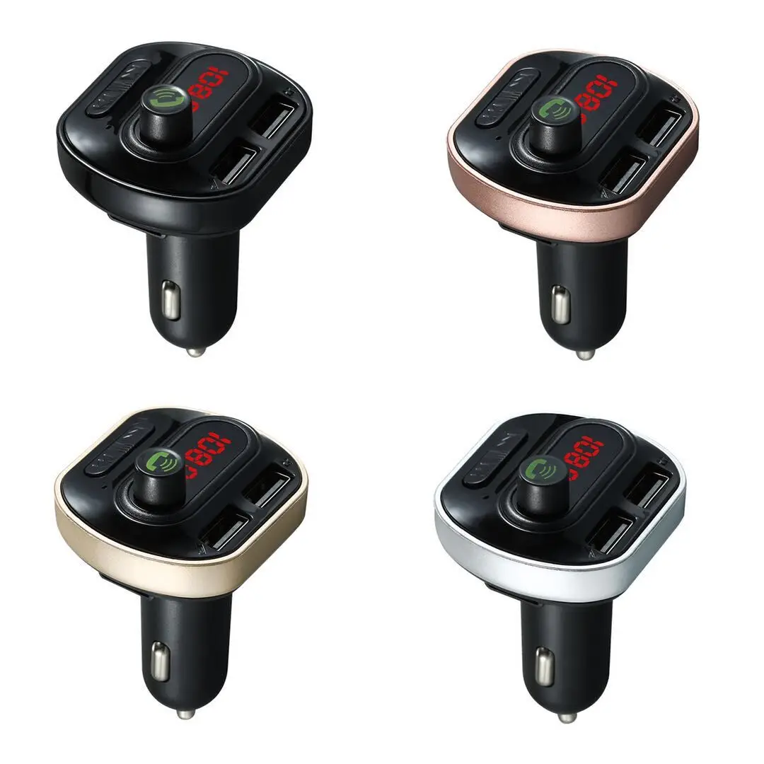 Громкая связь, Автомобильный MP3-плеер, Fm-модулятор, FM-передатчик с двойным USB Автомобильное зарядное устройство