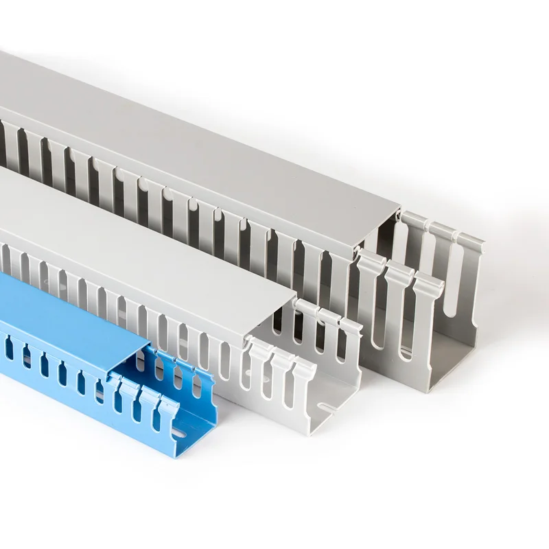 Trunking PVC Slotted Cable Trunking Gray Blue (Wiring Tube)Cable Tray Conventional