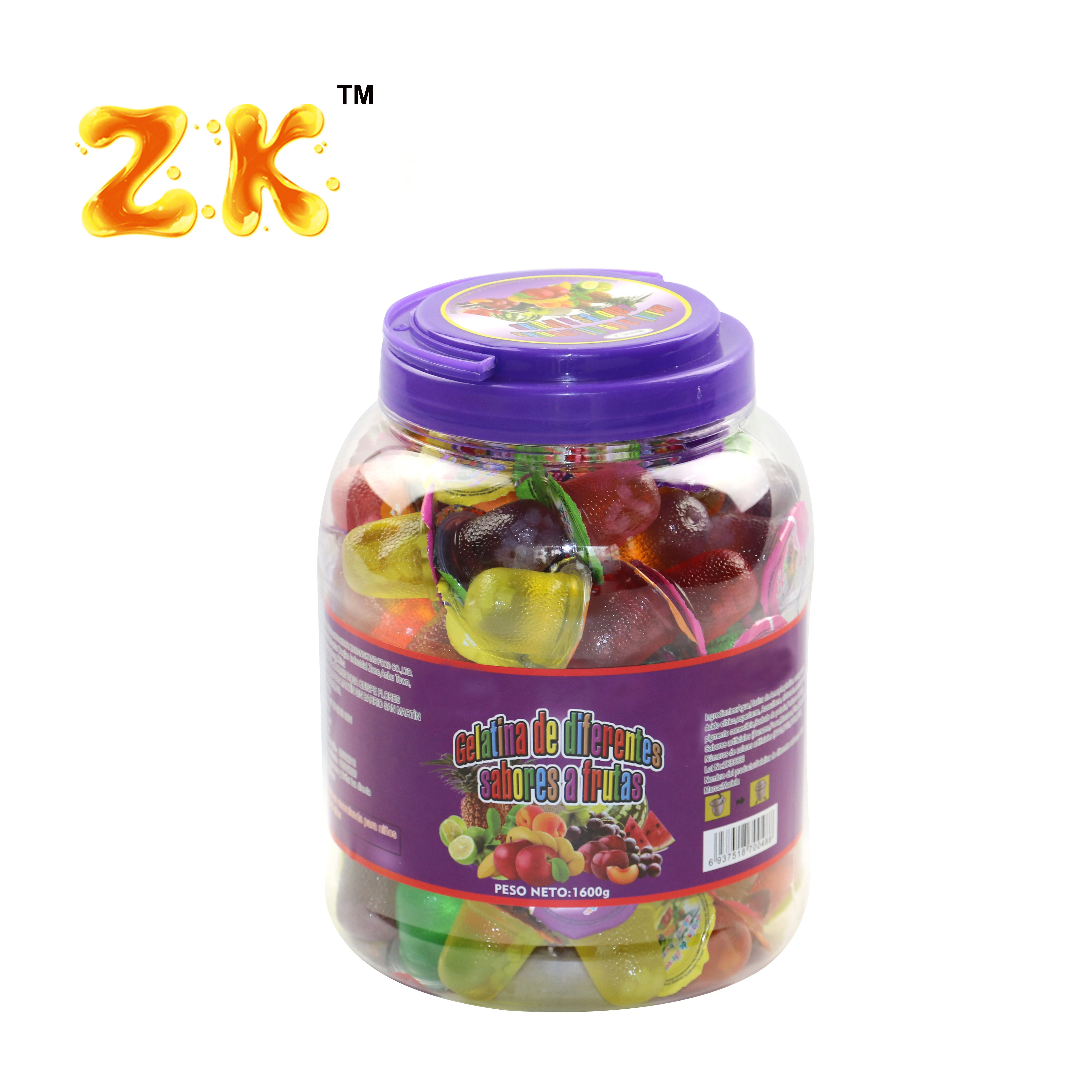 New Item in round Jars fruit Gelatina Jello