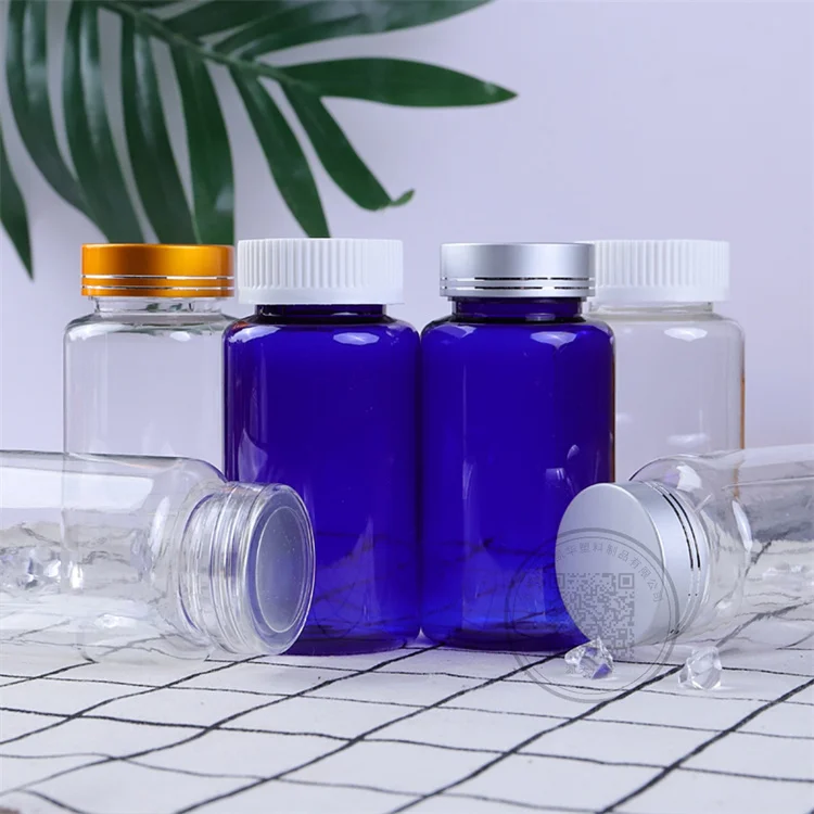 Medical 60ml 80ml 100ml 120ml 150ml 200ml Round Pet plastic Capsule Packaging Bottle